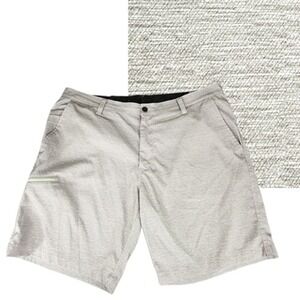 Hawke & Co Hybrid Board Short Men‎ sz 38 Gray Heathered 9" Tech Golf Performance